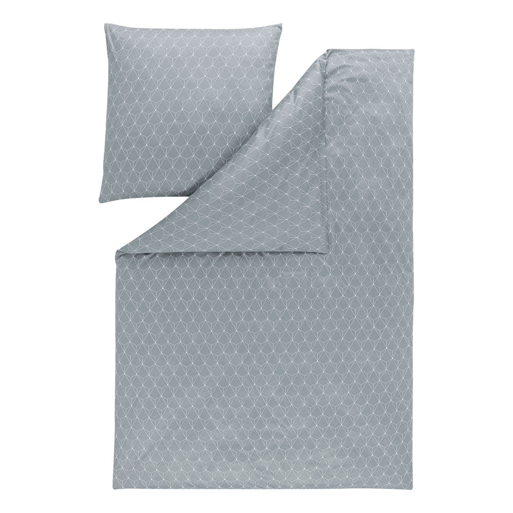 Estella Bettwäsche Tizian 6870 - Navy 655/Silber 820
