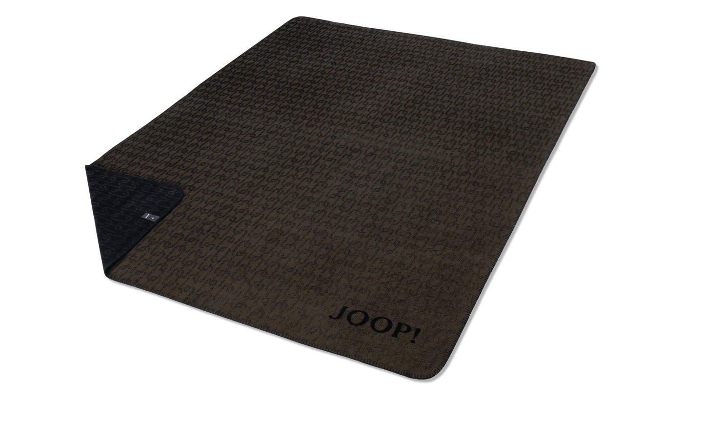 JOOP! Wohndecke Chains karamell-marine