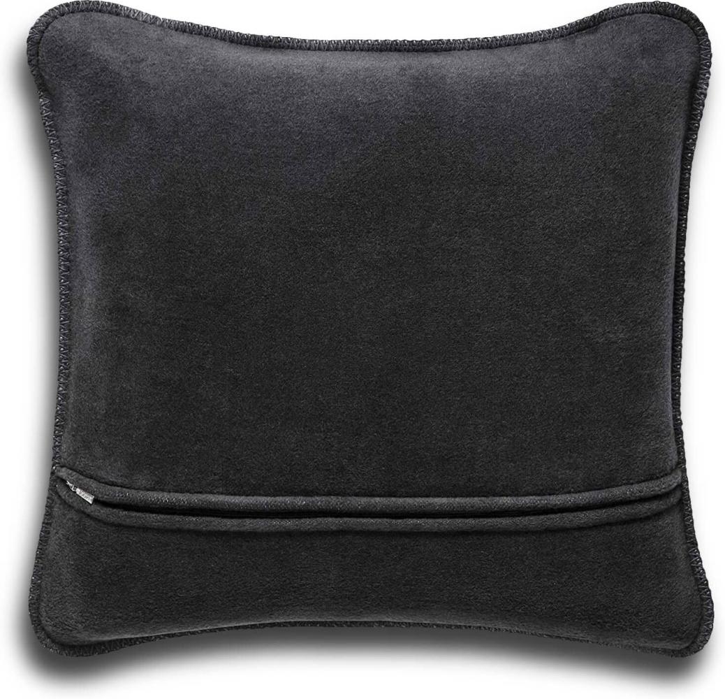 JOOP! Zierkissen Uni-Doubleface grau-anthrazit/violett-schiefer